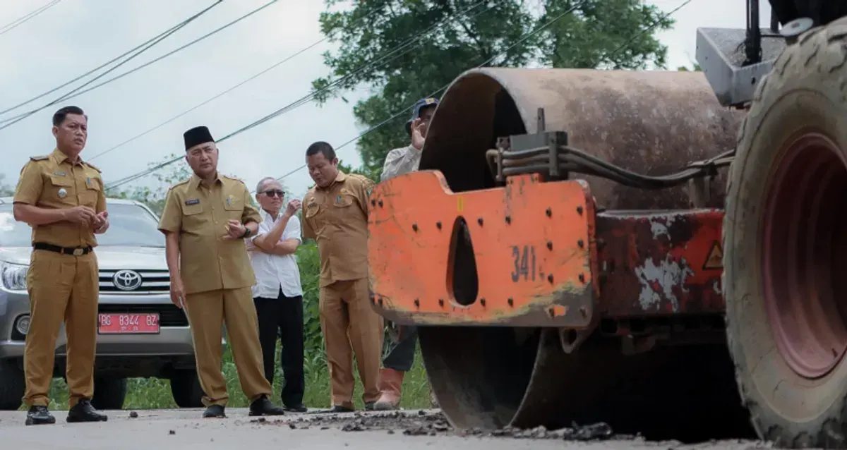 Progres perbaikan jalan Provinsi Sekayu–PALI (Sumber: Istimewa)