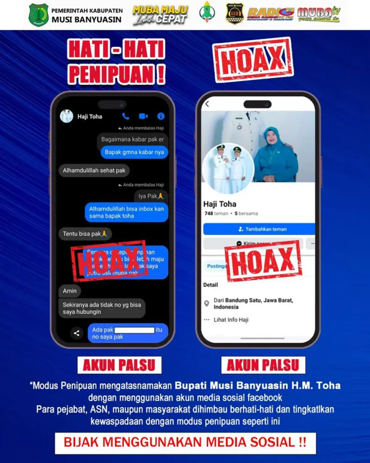 Akun Facebook Palsu (Sumber: Istimewa)
