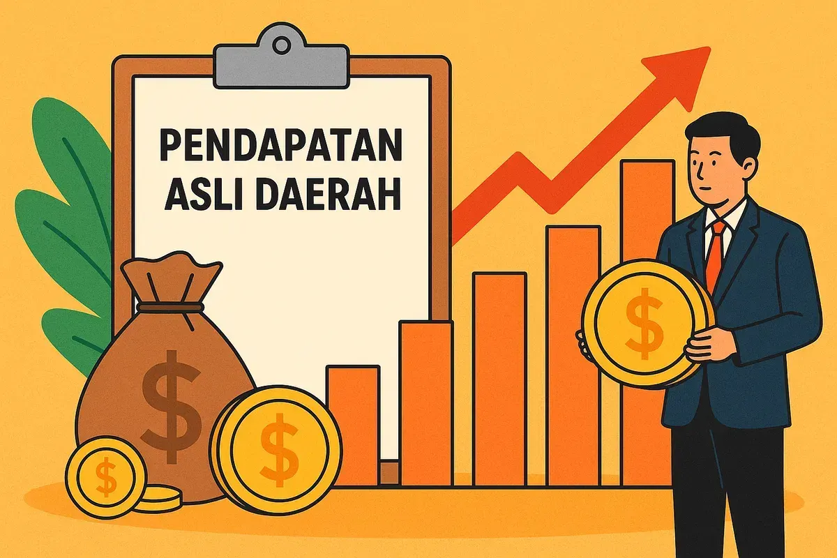 Ilustrasi - pendapatan asli daerah (Sumber: sumsel.co/AI)