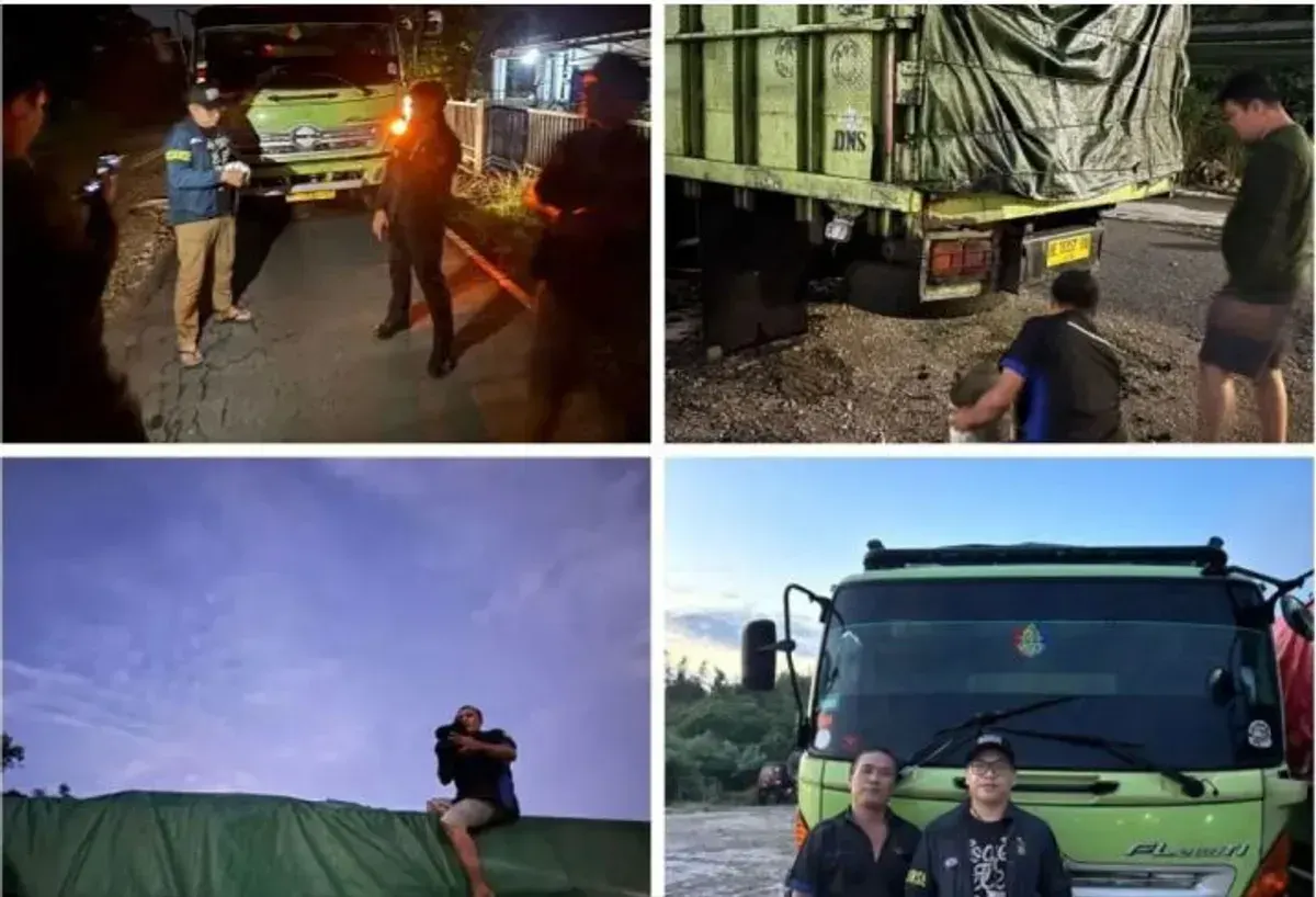Unit 2 Subdit IV Tipidter Ditreskrimsus Polda Sumsel berhasil menghentikan upaya distribusi batubara ilegal sekitar 40 ton. (Sumber: Istimewa)