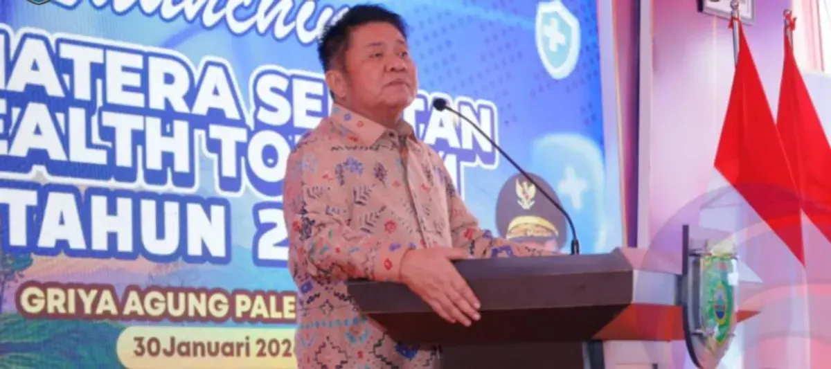 H. Herman Deru saat Launching Sumsel Health Tourism 2026 (Sumber: Istimewa)