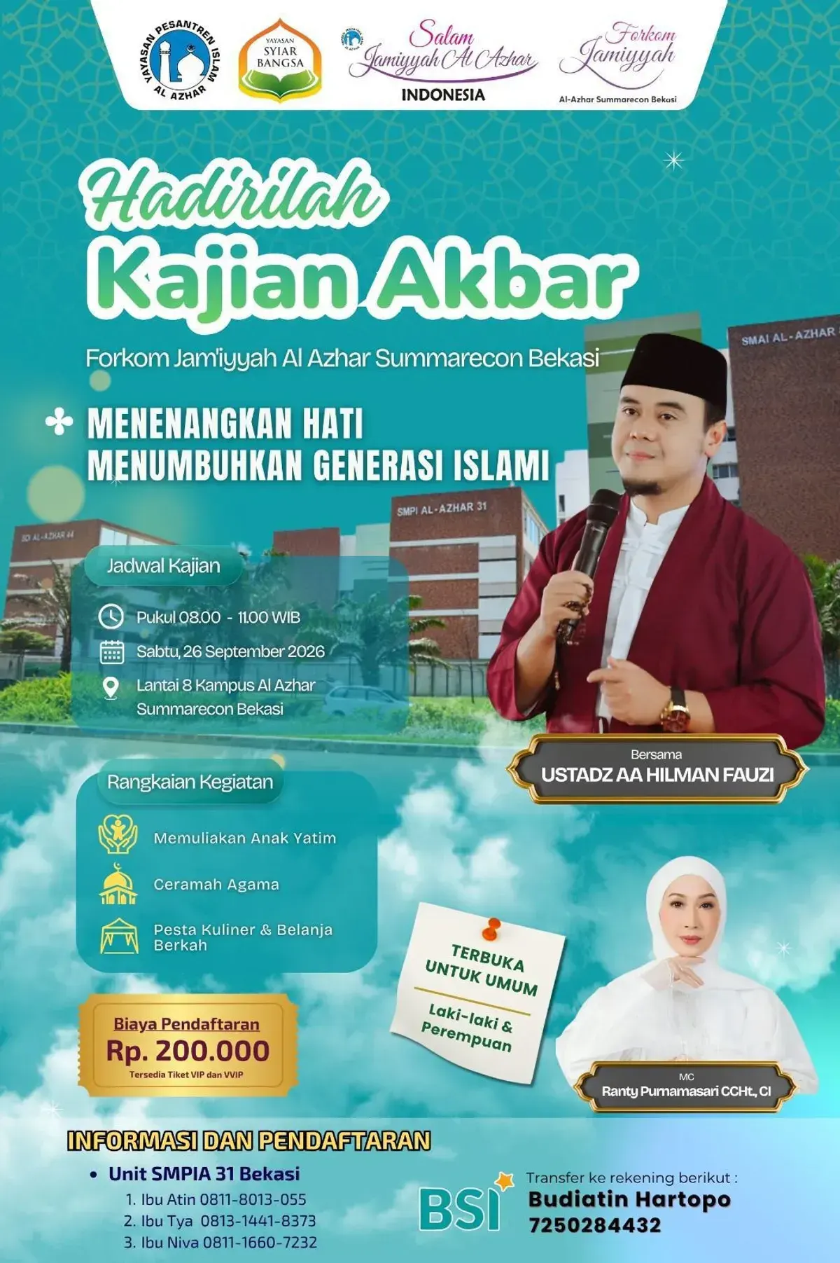Ustadz Aa Hilman Fauzi Hadir di Bekasi, Ajak Keluarga Menenangkan Hati dan Menyiapkan Generasi Islami