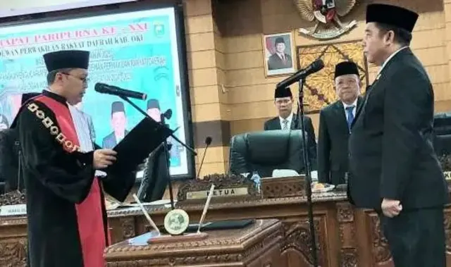 Sahril Elmi Resmi Dilantik Jadi Ketua DPRD OKU 2024–2029, Siap Sinergi Bangun Daerah