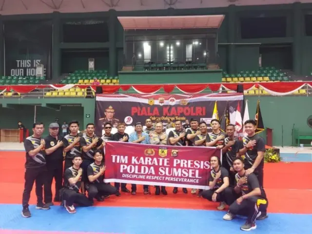 Tim Karate Polda Sumsel Raih 7 Medali di Kapolri Cup 2025, 1 Emas Diboyong ke Bumi Sriwijaya
