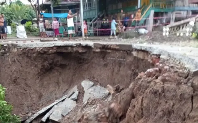 Jalan Desa di Lawang Wetan Putus Total Akibat Longsor, BPBD Muba Bergerak Cepat