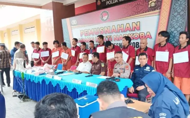 Polda Sumsel Musnahkan Sabu dan Ekstasi Jaringan Lampung-Sumatera Selatan, Selamatkan 95 Ribu Jiwa