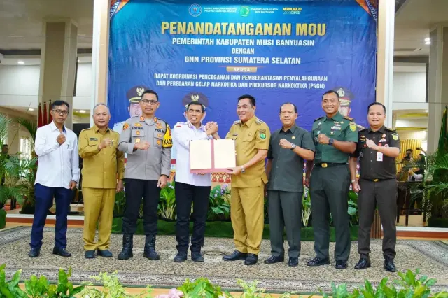 Teken MoU dengan BNN, Pemkab Muba Komitmen Berantas Narkoba