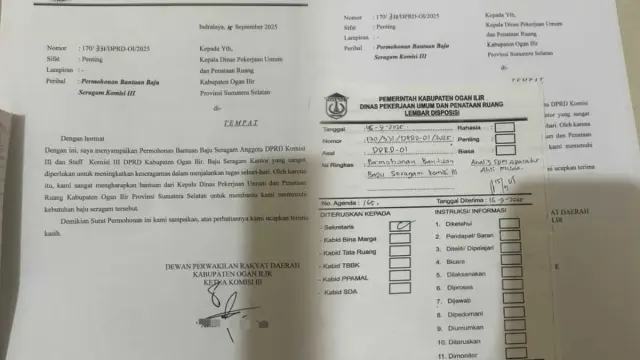 Proposal Bantuan Seragam DPRD Ogan Ilir Viral, Ketua Komisi III Belum Beri Klarifikasi