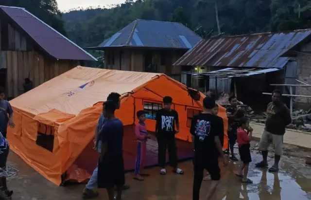 BPBD Dirikan Tenda dan Dapur Umum untuk Korban Banjir Bandang OKU Selatan