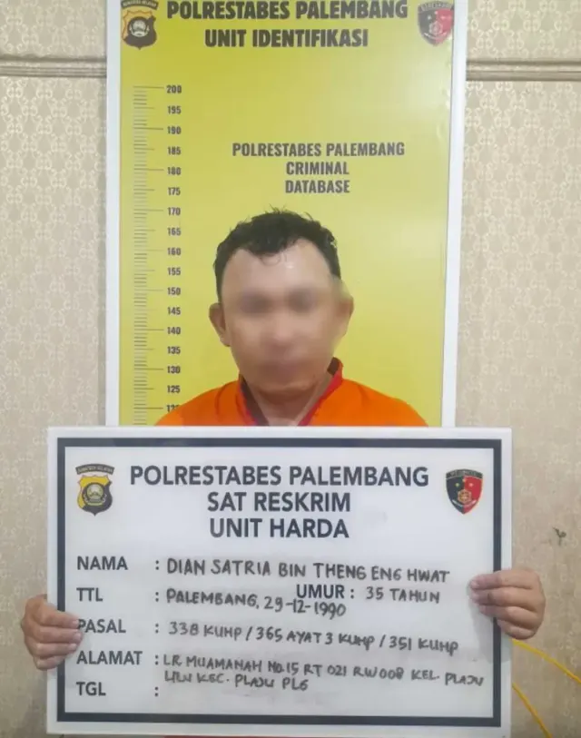 Pelaku Pembunuhan di 15 Ilir Ditangkap di Bandung, Polda Sumsel Beberkan Rencana Aksi Sadis DS