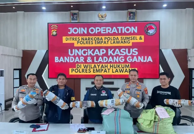 Bongkar Ladang Ganja 20 Hektare di Empat Lawang, Polda Sumsel Amankan 220 Kg Narkoba